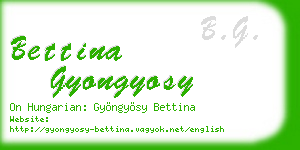 bettina gyongyosy business card